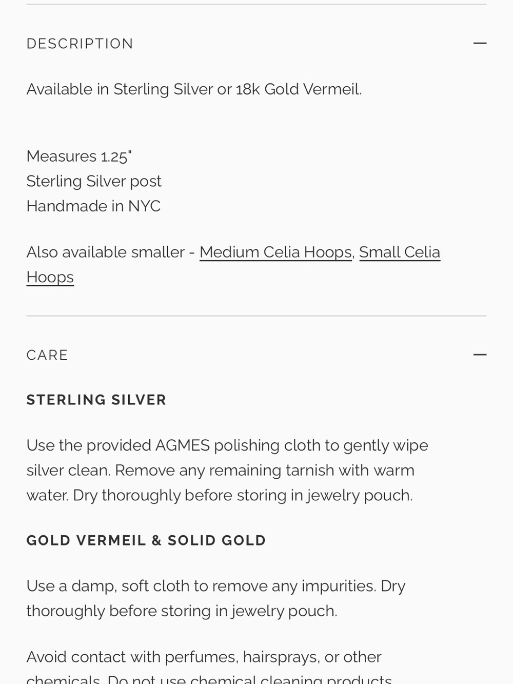 Agmes Sterling Silver Large Celia Hoop Earrings SOLD OUT - Picture 4 of 4